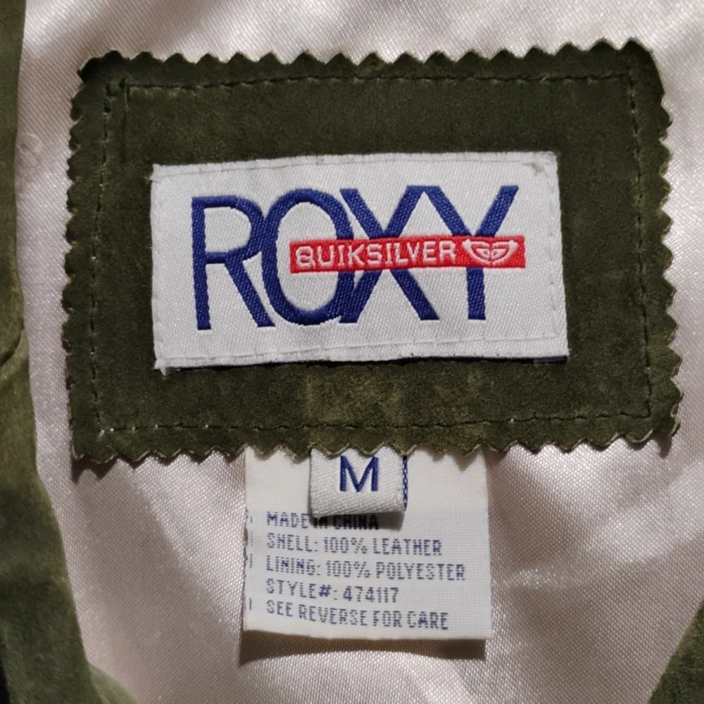 SALE! Quicksilver ROXY Genuine Leather Women's Jacket Sz.M - Picture 6 of 12